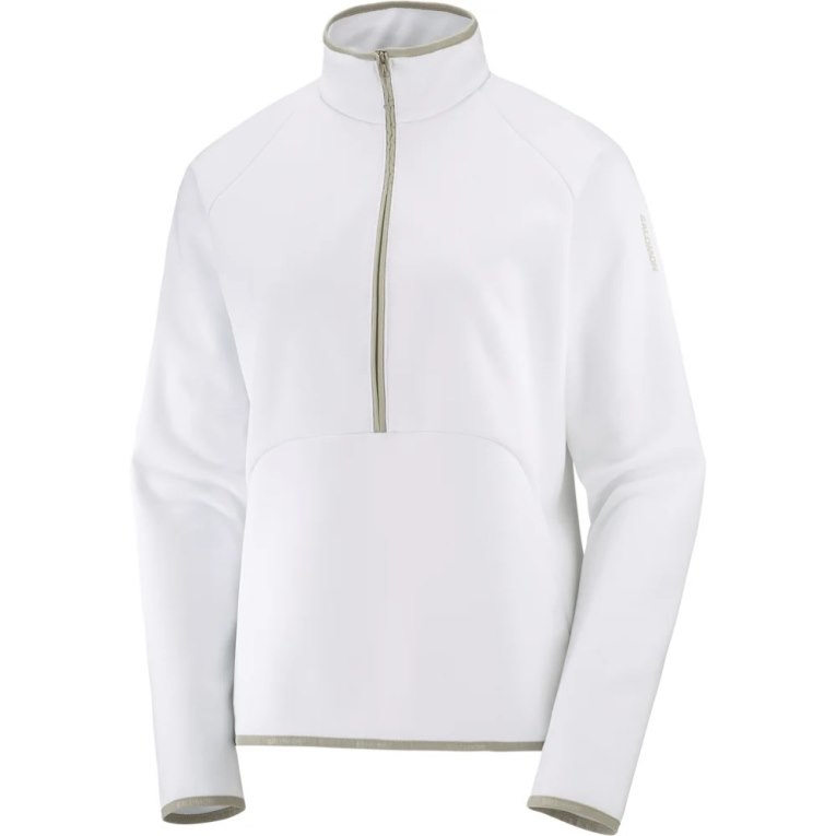 Chaquetas Salomon Essential Warm Half Zip Mujer Blancos | MX GRJS879